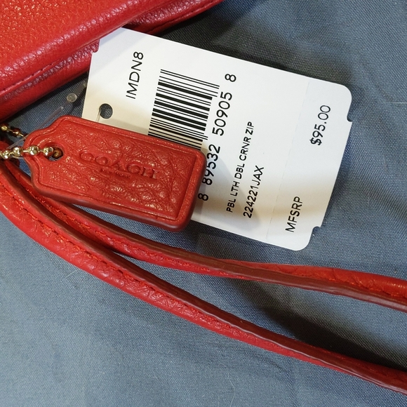 Small, red Coach wristlet - Picture 4 of 4